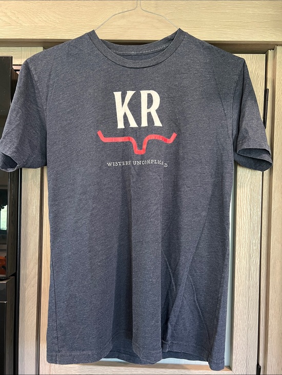 Kimes Ranch Other - Kimes Ranch Navy Blue KR Logo Short Sleeve Tee with Red Accent
